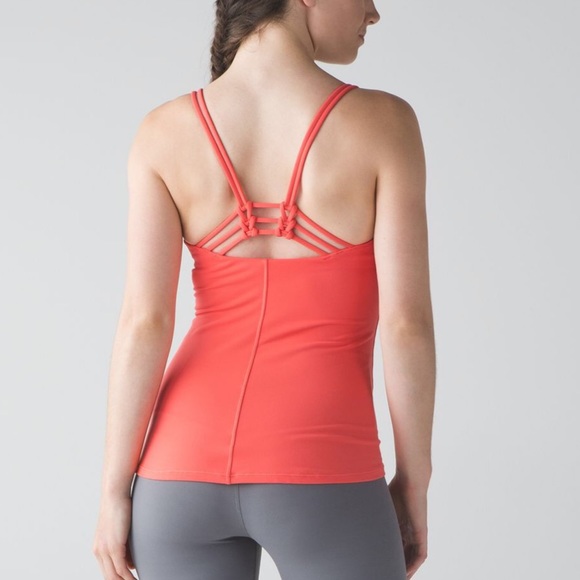 Lululemon sunset flow tank in cape red, size 6 - Picture 1 of 7